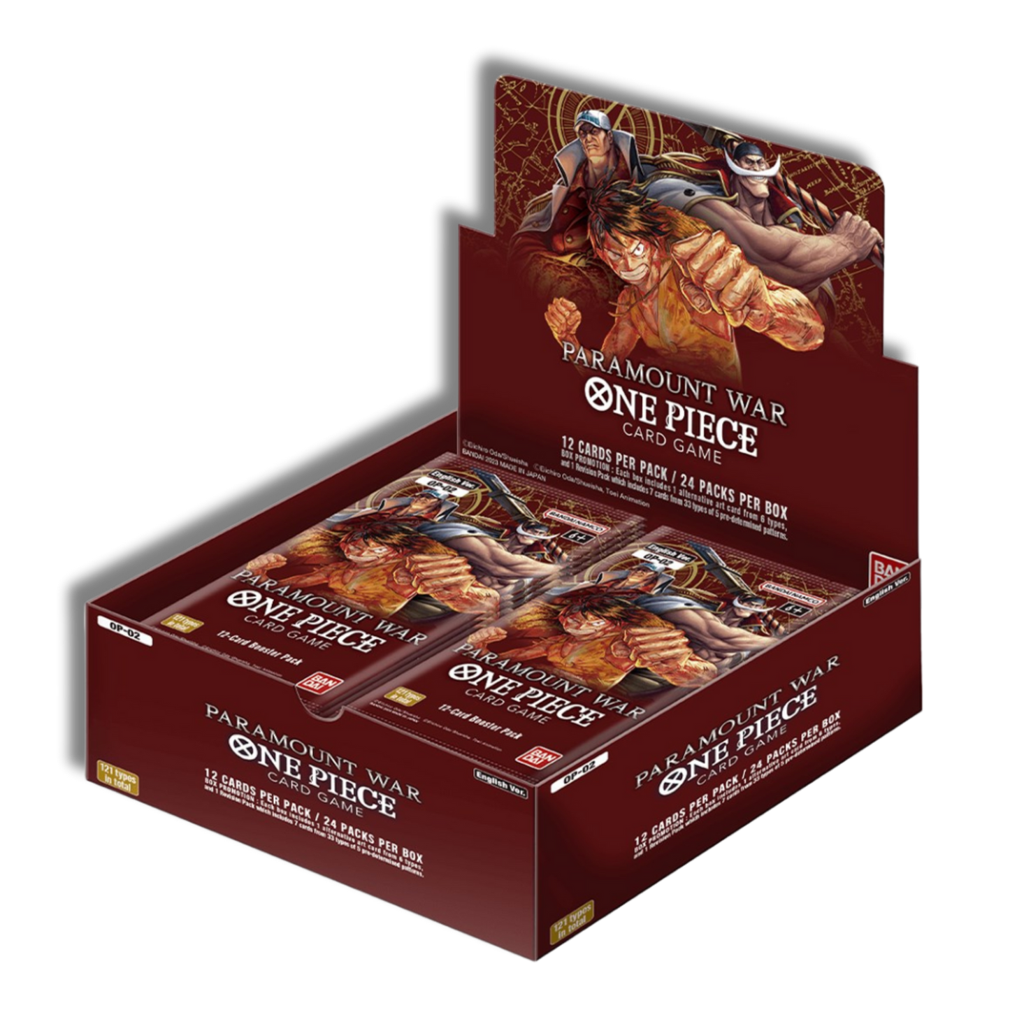 Caja de 24 Sobres One Piece Paramount War OP02 - Inglés 🇬🇧